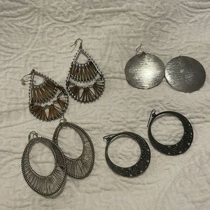 Hooped Earrings - 4 Sets